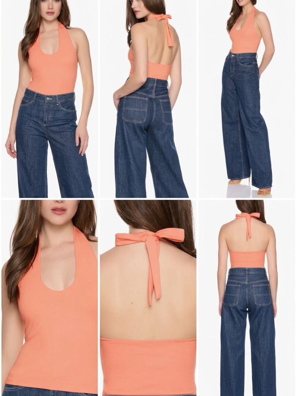 Susana Monaco The Halter Tank- Creamsicle